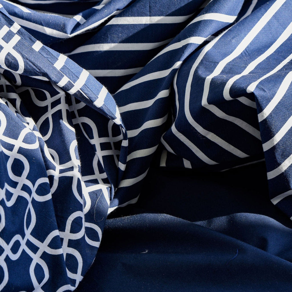 Queen Porto Pair 2 (Blue bottom sheet + duvet)