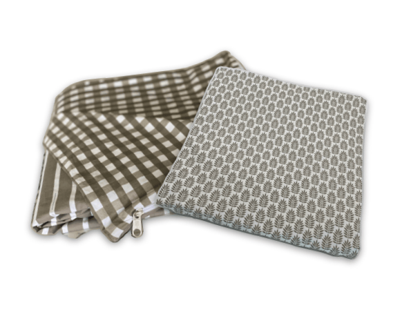 Queen Montauk Pair (Leaf bottom sheet + duvet)