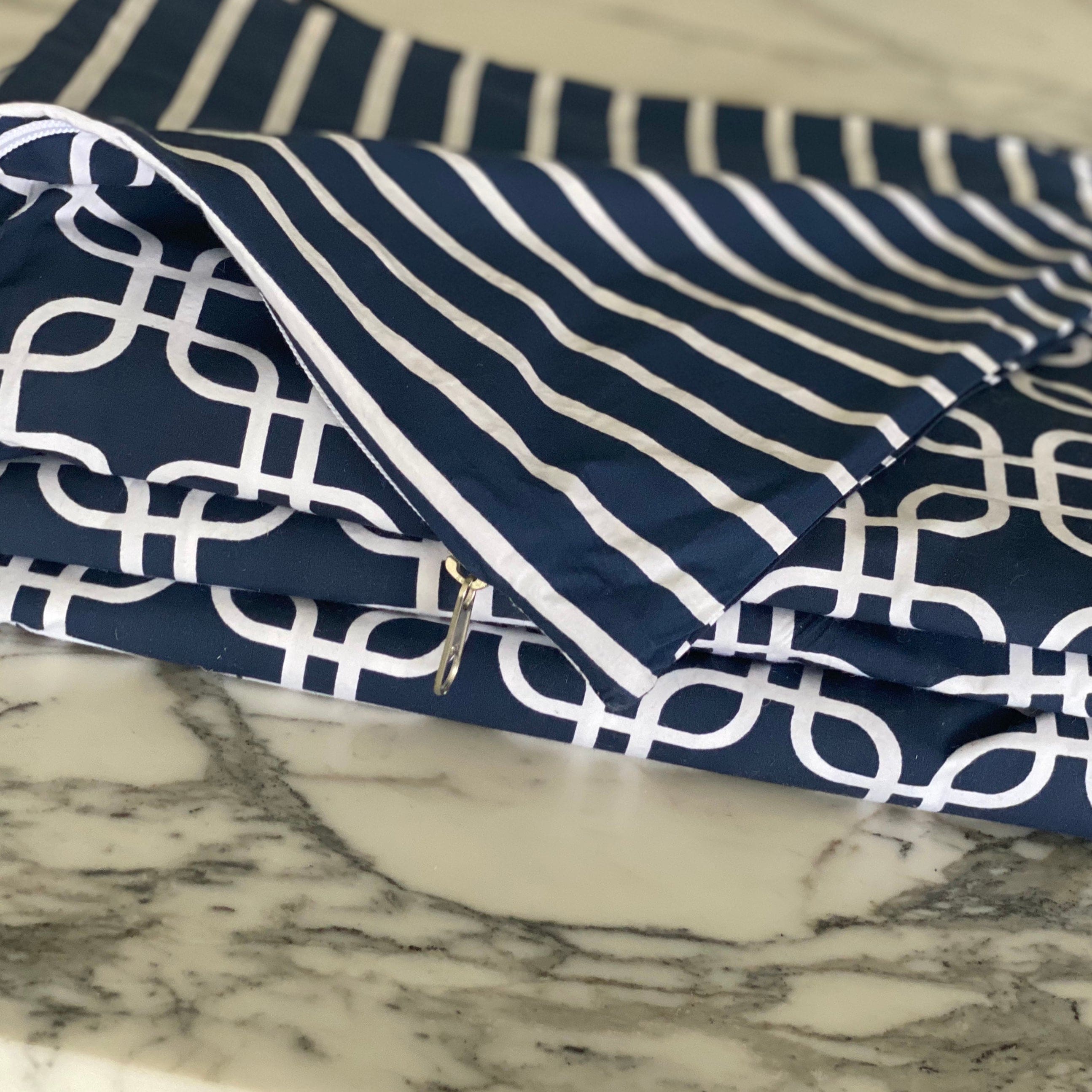 Queen Porto Pair 2 (Blue bottom sheet + duvet)