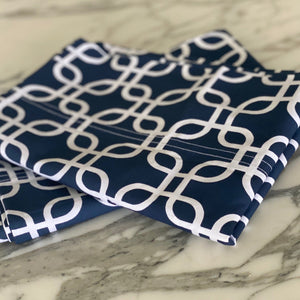 Porto Blue & White Geometric Pillowcases (Set of 2)