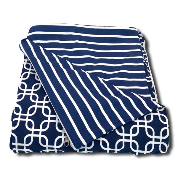 Porto Blue & White Reversible Duvet Cover
